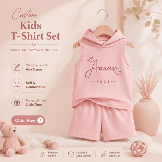 Personalized Kids T-shirt and shorts Pair - Little Ones