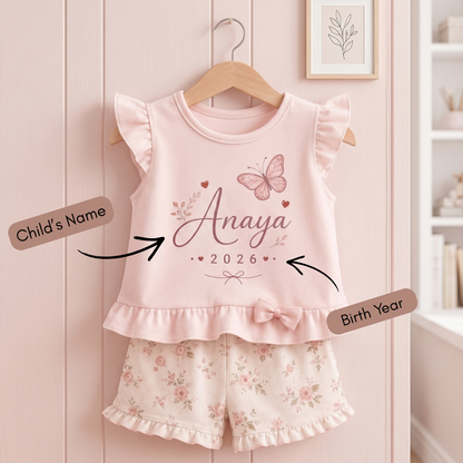 Personalized Girls T-Shirt & Shorts Set