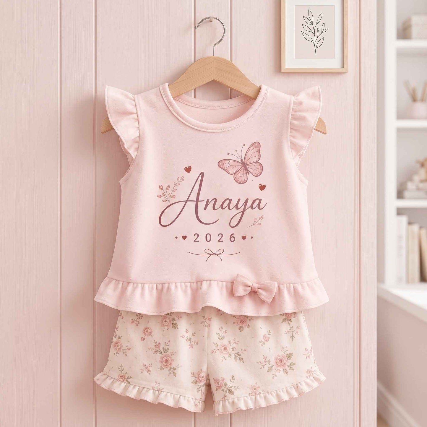 Personalized Girls T-Shirt & Shorts Set